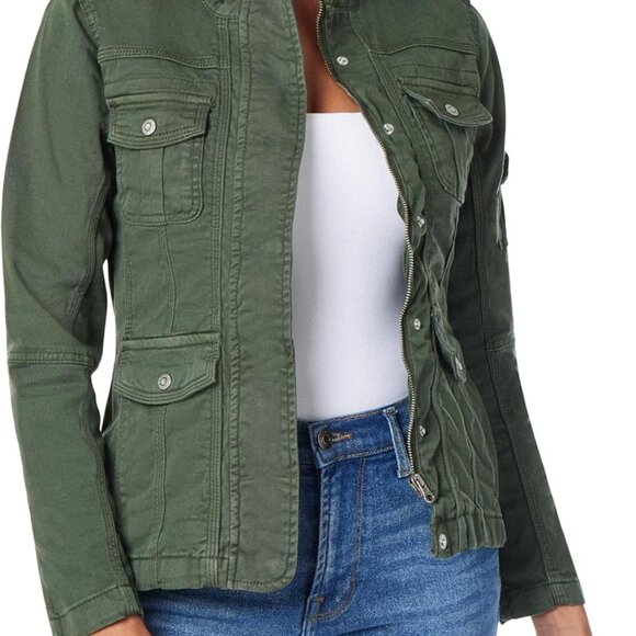 Kenzie Olive Green Utility Jacket Women's Size Small, Military Style - Picture 3 of 14